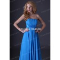 Stock Strapless Floor Length Celebrity Red Carpet dresses Chiffon Evening dress Long prom party Gown CL3458 (AL12)