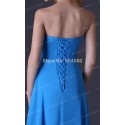 Stock Strapless Floor Length Celebrity Red Carpet dresses Chiffon Evening dress Long prom party Gown CL3458 (AL12)