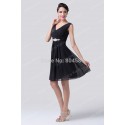Grace Karin Knee Length   Sexy Women Sleeveless Little Black Dress Prom Ball Cocktail Party Dresses Formal Gown CL6204