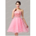 Grace Karin Sexy Organza Short Homecoming Ball dress Pink Cocktail Party dresses for Juniors Special Occasion Gown  CL6138
