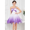 Grace Karin Knee Length Purple Ombre Chiffon Special Occasion Dress Short Cocktail Dresses 2015 Formal Party Gown Big Size 7540