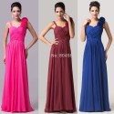 Grace Karin Special Events Blue Sweetheart Formal dress Chiffon Long Bridesmaid dresses 2015 Wedding Party Gown 4604