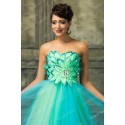 Grace Karin Special Occasion Dress Vestidos Cocktail dresses Party Prom Ball Gown Knee Length Green Flower Appliques 2015 D7579