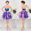 Grace Karin Strapless Organza Party Ball Gown Cheap Short Homecoming dress Bow Knot Girl Prom dresses 2015 Formal Gowns 007528