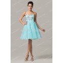 High Quality Grace Karin Sexy Women Blue Strapless Prom Ball Gown dress for Homecoming Short Cocktail party dresses  CL6161