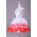 Hot Selling Organza Sleeveless Knee Length homecoming Ball Party Gown Short Evening Dress Formal Prom dresses CL4977
