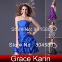 [Hot selling ] 4 colors purple blue women's short evening party dresses prom gown cheap in stock summer runway dress CL4098