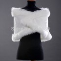 In Stock    Wedding Accessories women Warm Bridal Jacket Wrap Shawl White Faux fur Bolero CL2618