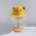 Kids Bucket Hats Cartoon Fisherman Hat With Full Face Protection Cover Saliva Dust Proof Sweet Cute Girl Boy