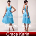 Latest Design Stock Deep V-Neck Chiffon Prom short Dress Formal Evening Gown Mini party Dresses CL6015