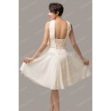 Latest Design Grace karin Knee length Deep V-Neck Chiffon Evening Prom Party Dress Short Mother of the Bride Dresses CL6015