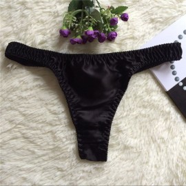 Men Fashion Underwear Briefs Solid Color Sexy Lure Comfortable Thong Silk briefs male underpants