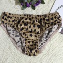 Men Underwear Triangle Briefs Plus Size Silk Slip Briefs Soft Underwear Leopard Breathable Sexy Underpants