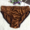 Men Underwear Triangle Briefs Plus Size Silk Slip Briefs Soft Underwear Leopard Breathable Sexy Underpants