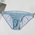 Men briefs Sexy Low Waist underwear fashion Print Breathable Smooth Elastic underpants male Y-Front Briefs