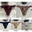 Men briefs Silk Sexy Soft Briefs Thong T Panties pure Color Comfortable Breathable underwear male underpants Intimates