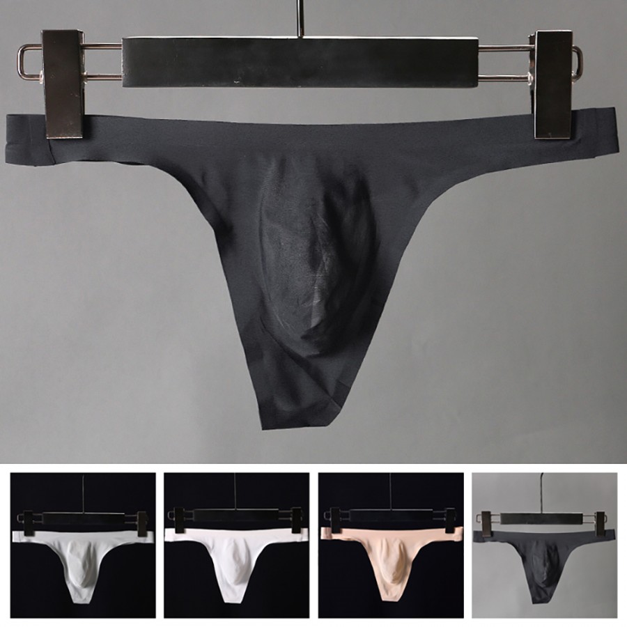 Men's Briefs Sexy Low Rise Stretchy Briefs Breathable Thong T-Back ...