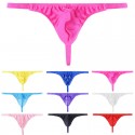 Men's Briefs Sexy Low Rise Underwear Briefs G-String Thong Solid Color Male Shorts T-Back Underpants