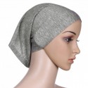 Muslim Islamic Women's Bandanas Ladies Hijab Solid Color Head Kerchief Headpiece Headscarf Coverchief