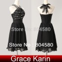  Grace Karin Knee Length Halter Chiffon Formal prom dresses Short Ball dress Cocktail Party Gown CL6018