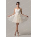 Elegant Women Strapless Short length Organza Homecoming Party prom Gown Short Evening dress CL6134 (AL12)