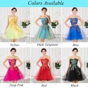New 2015 Fashion Strapless Ball Gown Knee length Embroidery Women Short Prom Dress 2015 Cocktail Party Dresses Graduation D7541