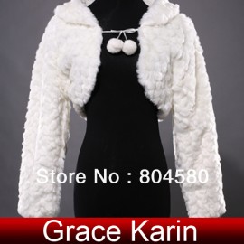  Fashion Bridal shawl Wedding dress Wraps Warm Jacket Coat Long sleeve Fur bolero For Winter CL4944