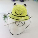 Outdoor Kids Protective Cap Sun Protection Anti Saliva Face Shield Frog Hats Fashion Casual Bucket Hats Unisex Boy Girl