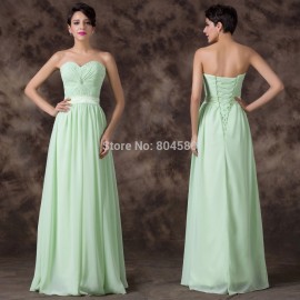 Real Imagine Off the Shoulder Green color Chiffon Bridesmaid dresses Cheap Party dress Long Gown  CL6238