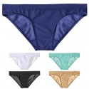 Sexy Men's Lingerie Ice Silk Silky Briefs Stretchy Bikini Underwear Underpants