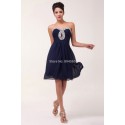 Special Beading Design   Knee Length Short Strapless Women Chiffon Ball Evening Prom Party Dress 8 Size CL6035