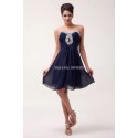 Special Beading Design   Knee Length Short Strapless Women Chiffon Ball Evening Prom Party Dress 8 Size CL6035