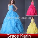 Wholesale  Floor Length Chiffon Evening Dress Formal Dresses Long Ball Gown Sweetheart Blue Red Yellow Party Gown CL3411