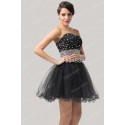 Women Summer Tutu Party Ball Gown Black Crystal Prom dress 2015 Casual Cocktail dresses Short Homecoming Gowns 6160 
