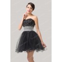 Women Summer Tutu Party Ball Gown Black Crystal Prom dress 2015 Casual Cocktail dresses Short Homecoming Gowns 6160 