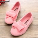 WEONEWORLD 2018 Casual Candy Color Children Girls Shoes Princess Shoes Fashion Spring Summer Girls Flats Kids Shoes with Bowtie