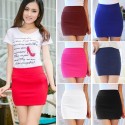 A-Line Casual Sexy Slim Fit Tight Pencil Womens Ladies Solid Color Cotton Simple Skirt Casaul Short High Waist