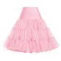 GK Colorful Women's Retro skirt Silps swing Rockabilly Vintage Crinoline fluffy Petticoat Underskirt Empire Voile Skirt