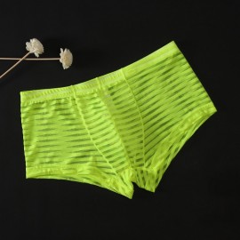 Mesh sheer Underwear Low Waist Lingerie Panties Bikini Thong Transparent Mens Shorts Underpants Sexy