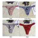 Women Underwear solid color silk smooth Sexy Soft Slip Comfortable Thong Panties String Breathable Underwear