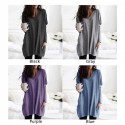 Women's Sweaters Ladies Pullovers Autumn Solid Casual Fashion Plus Size Pullover Autumn Winter V-Neck